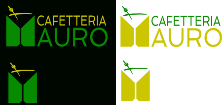 Esempio di logo su sfondi chiari e scuri Sviluppo logo su diversi colori